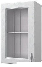 Шкаф навесной Горизонт Принцесса 40 с витриной (арктик)