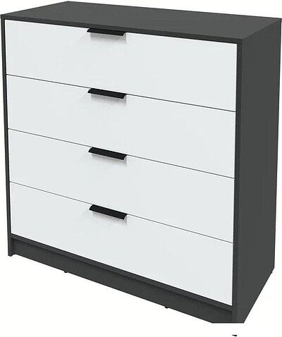 Комод Интерлиния Концепт КТ-К100 (белый платинум/антрацит)
