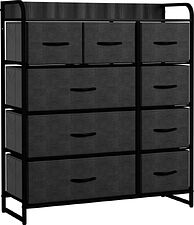 Комод Импэкс Leset Ноа 9 ящиков (черный/темно-серый)