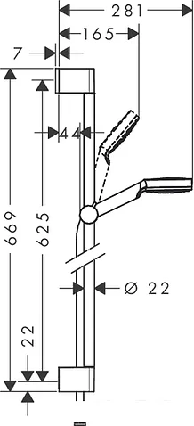 Душевой гарнитур Hansgrohe Crometta 1jet [26533400]