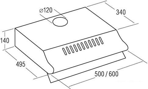 Кухонная вытяжка CATA P 3050 X/L 02096303