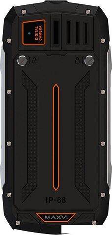 Телефон Maxvi R10 (черный/оранжевый)