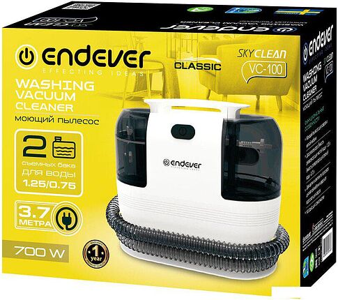 Пылесос Endever SkyClean VC-100 (белый/черный)