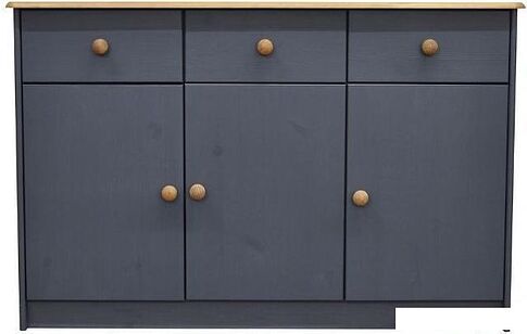 Комод Диприз Ром 3 двери 3 ящика Д 10026.3 (серый воск/антик)