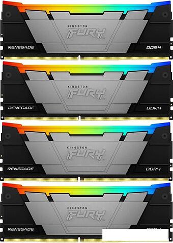 Оперативная память Kingston FURY Renegade RGB 4x32ГБ DDR4 3600 МГц KF436C18RB2AK4/128