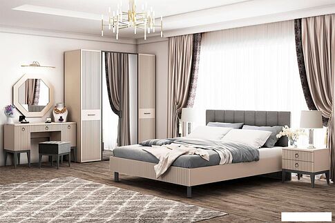 Тумба Ангстрем Хилтон спальня ХТ-302.03 (Д) исп.3 (Д2, кашемир серый)