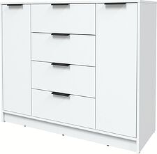 Тумба Интерлиния Концепт КТ-Т120 Глосс (белый платинум/белый)