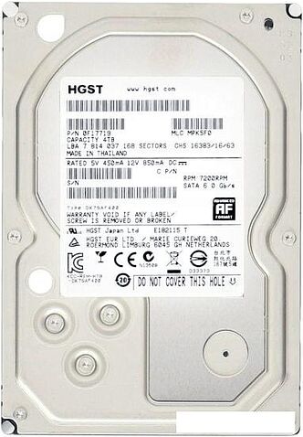 Жесткий диск HGST Ultrastar 7K4000 4TB HUS724040ALE641
