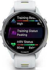 Умные часы Garmin Forerunner 970 47 мм (белый/зеленый)