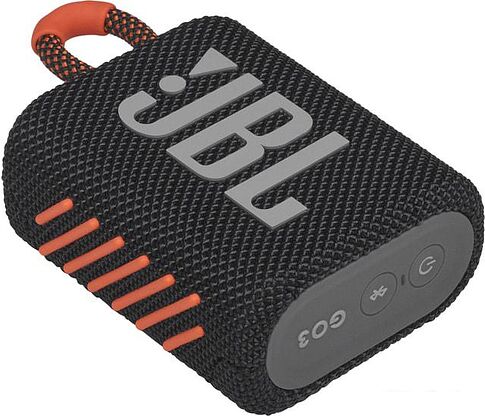 Беспроводная колонка JBL Go 3 (черный/оранжевый)