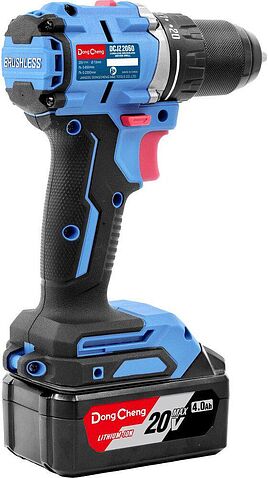 Дрель-шуруповерт DongCheng DCJZ2060 Type EM (с 2-мя АКБ, кейс)