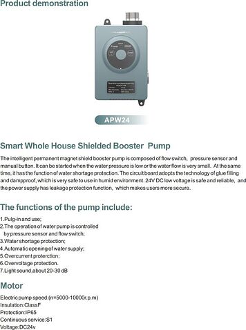 Установка повышения давления Grandfar APW24-18M