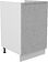 Шкаф напольный ДСВ Тренто СМ 500 левый (серый/белый)