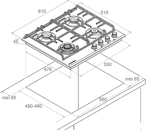 Варочная панель KUPPERSBERG FG 63 B