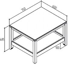 Журнальный столик Лузалес Кодзув 75x60x49 (белый)