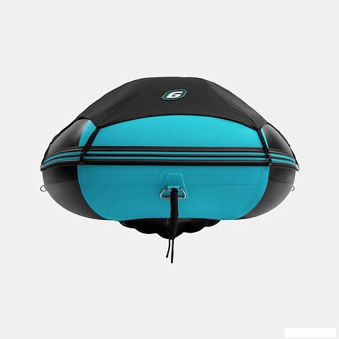 Моторно-гребная лодка Gladiator E450PRO (черный/бирюзовый)