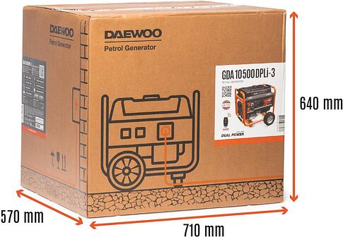 Бензиновый генератор Daewoo Power GDA 10500DPLi-3