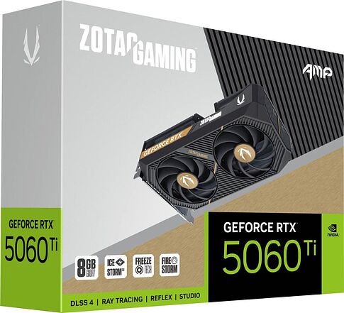 Видеокарта ZOTAC Gaming GeForce RTX 5060 Ti 8GB AMP ZT-B50610F-10M