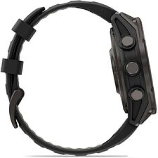 Умные часы Garmin Fenix 8 Pro 47мм (серый, черный силиконовый ремешок)