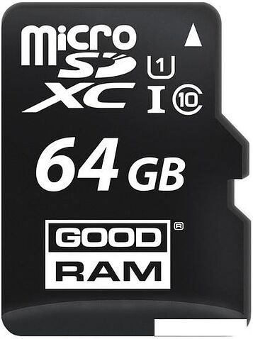 Карта памяти GOODRAM M1AA microSDXC M1AA-0640R12 64GB (с адаптером)