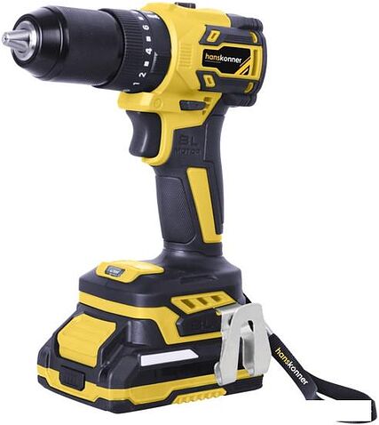 Ударная дрель-шуруповерт Hanskonner HCD2065PRO (с 2-мя АКБ, кейс)