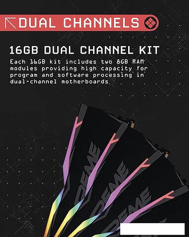 Оперативная память OCPC X3 RGB Black Label 2x8ГБ DDR4 3600 МГц MMX3A2K16GD436C18BL