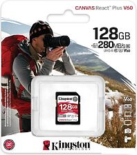 Карта памяти Kingston Canvas React Plus V60 SDXC 128GB