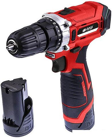 Дрель-шуруповерт Hiper HCD12/2A (с 2-мя АКБ, кейс)