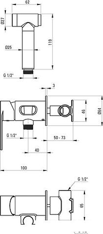 Гигиенический душ Deante Alpinia BGA_Z34M
