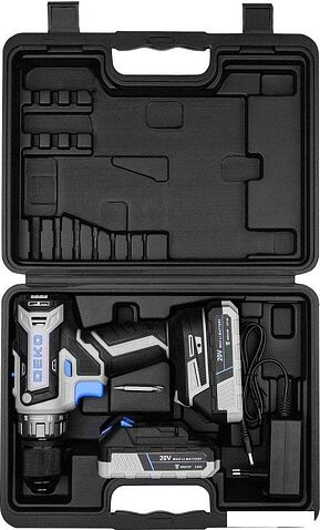 Дрель-шуруповерт Deko ZKCD20V PRO 084-1005 (с 2-мя АКБ, кейс)