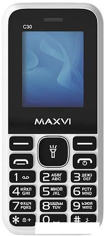 Кнопочный телефон Maxvi C30 (белый)