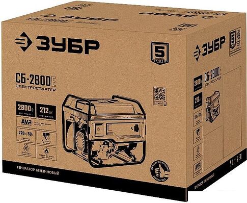 Бензиновый генератор Зубр СБ-2800Е