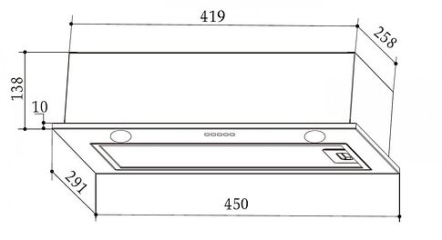 Кухонная вытяжка Weissgauff BOX 452 White