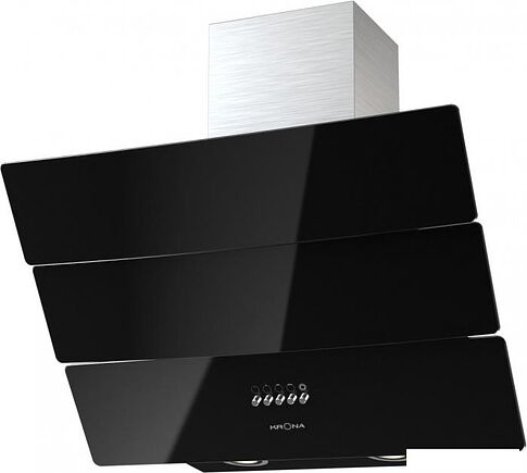 Кухонная вытяжка Krona Inga 600 push button (черный/нержавеющая сталь)