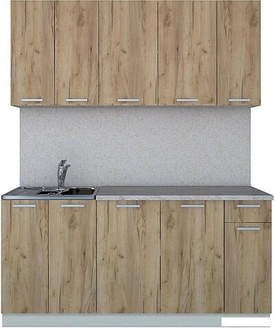 Кухня Интерлиния Мила Лайт 1.7-60 (дуб золотой)