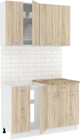 Готовая кухня Кортекс-мебель Корнелия Лира-лайт км.02460 1.2 м (дуб сонома/мадрид) Готовая кухня Кортекс-мебель Корнелия Лира-лайт км.02460 1.2 м (дуб сонома/мадрид)