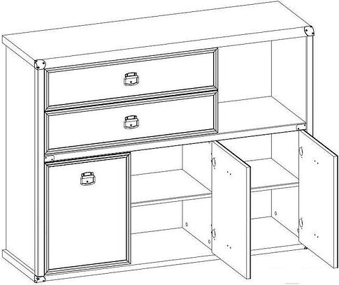Комод Anrex Magellan 3D2Sn Сосна Винтаж