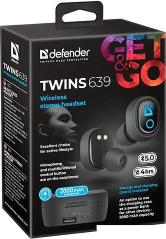 Наушники Defender Twins 639
