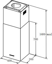 Кухонная вытяжка Weissgauff Box 1400 Island BL