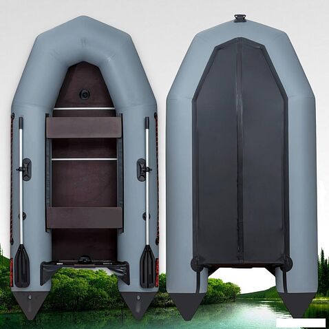 Моторно-гребная лодка BarrakuDA BR-2900 Киль (серый)