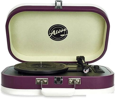 Виниловый проигрыватель Alive Audio Vintage (фиолетовый)