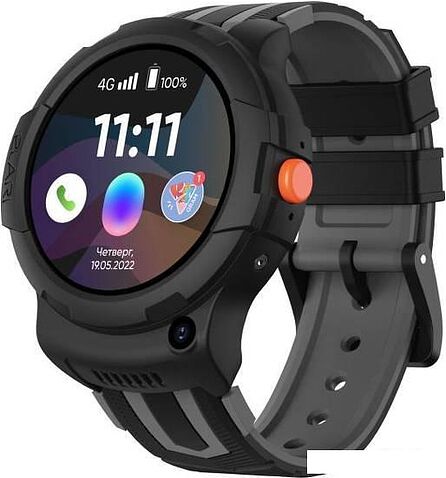 Детские умные часы Elari KidPhone 4G Wink (черный)