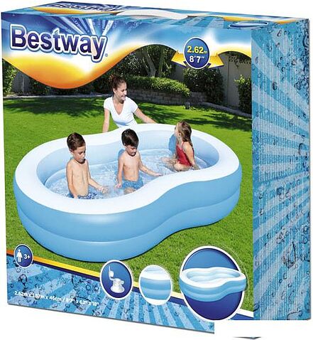 Надувной бассейн Bestway Большая лагуна 54117 (262х157х46)