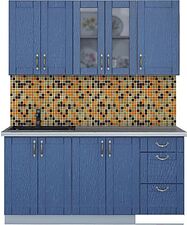 Кухня Интерлиния Мила Крафт 1.6Б (дуб лазурный)