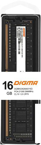 Оперативная память Digma 16ГБ DDR4 2666 МГц DGMAD42666016D