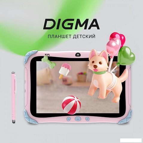 Детский планшет Digma Kids A8 2GB/32GB (розовый)