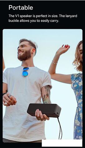 Беспроводная колонка Baseus V1 Outdoor Waterproof Portable Wireless Speaker WSVY000001