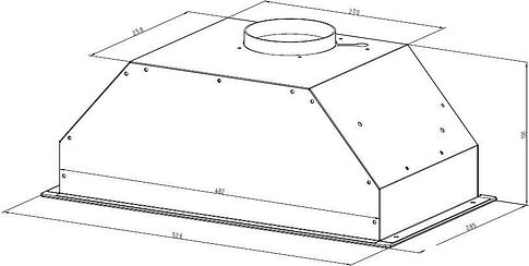 Кухонная вытяжка Monsher ALES 60 Noir (черный)