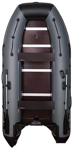 Моторно-гребная лодка Адмирал АМ-380 (серый/черный)
