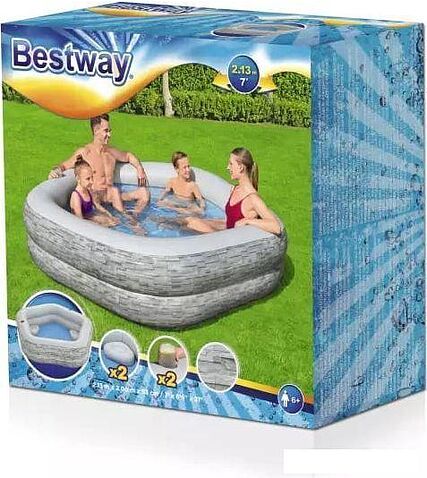 Надувной бассейн Bestway Splash Paradise 54423 (213х206х53)